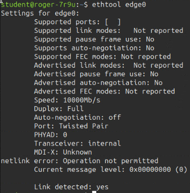 Πρόσθετες Ιδιότητες ethtool
